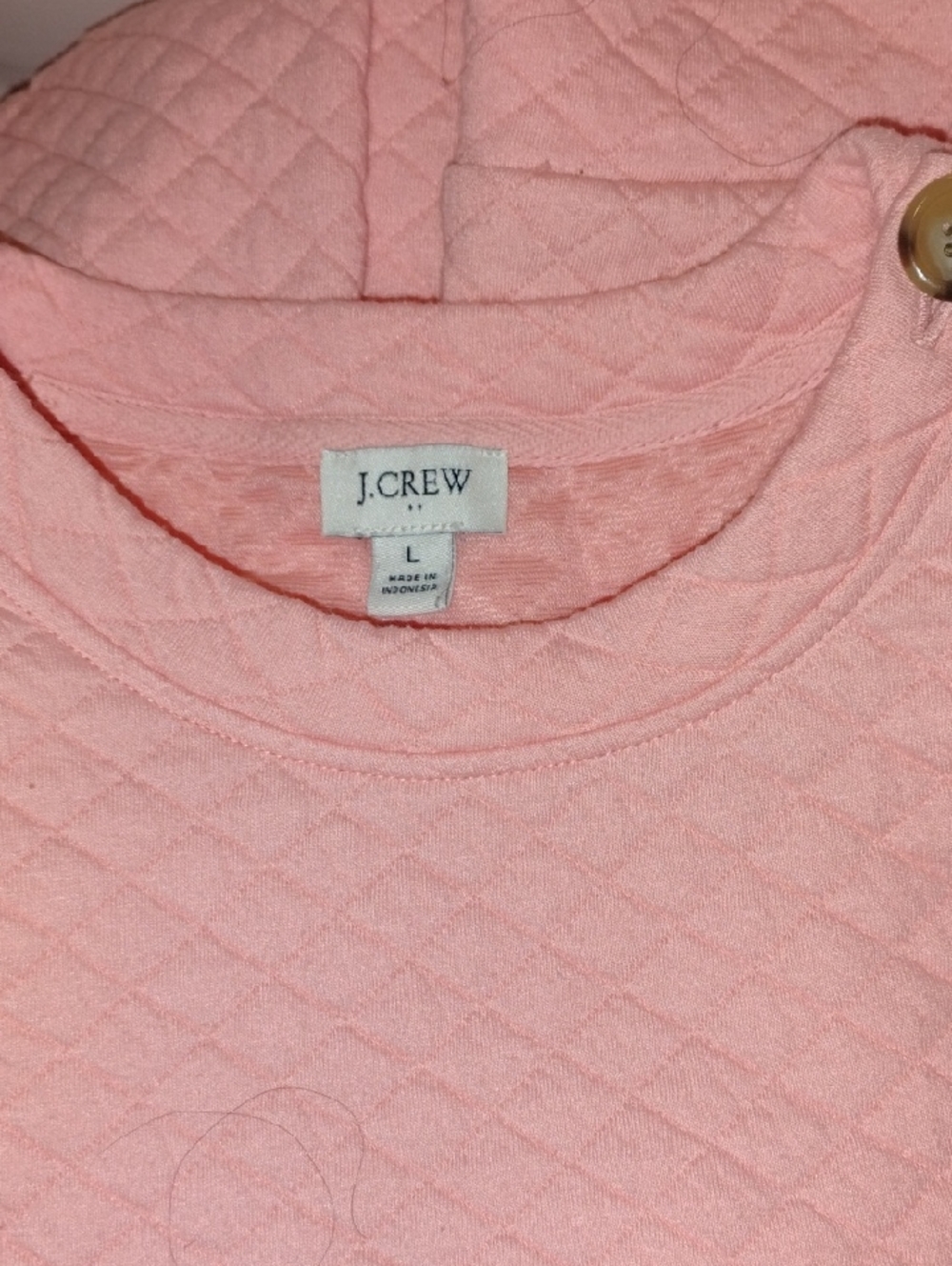 J. Crew Quilted Crewneck Sweatshirt - Pink